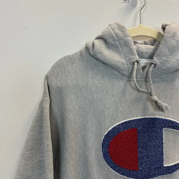 Champion Reverse Weave Pullover Hoodie Large Logo - Picture 3 of 15